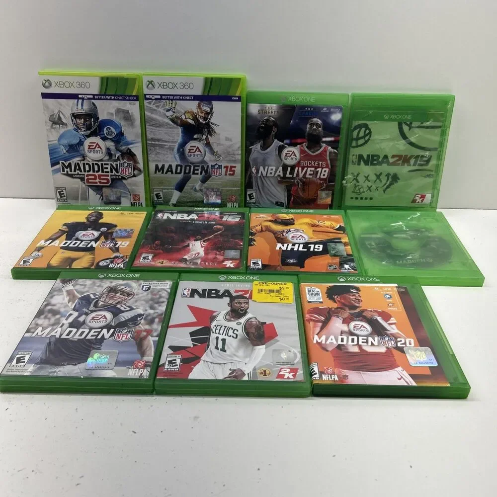 Xbox Sports Game Bundle Lot Of 11 - 2 Xbox 360 & 9 Xbox One Games‎ EUC